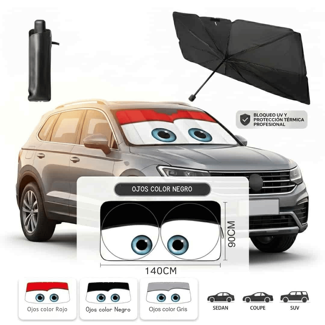 Parasol Ojos Cars: Escudo Térmico para tu Coche